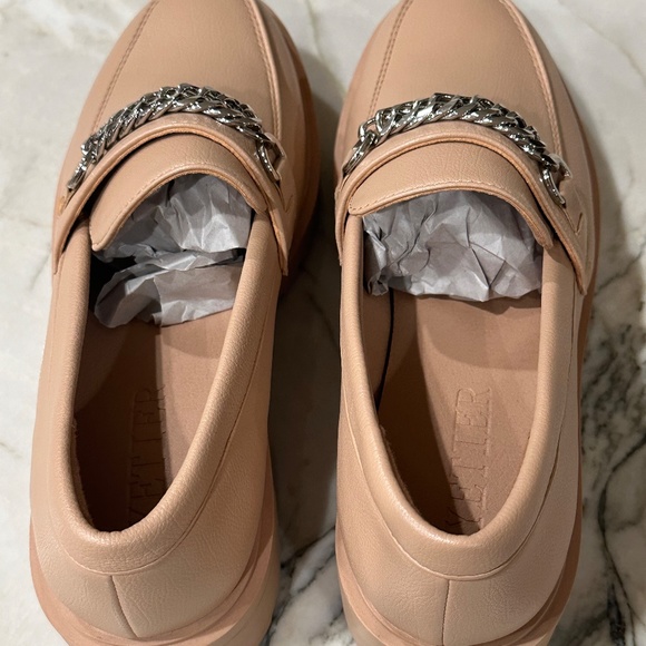 YETIER Platform Womens Loafer Leather Slip-Ons Round Toe Chunky Loafer Size 7 - Picture 2 of 3